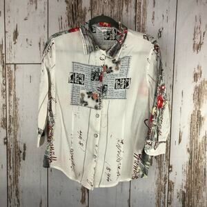 90’s style. Blast Button Up Shirt, Size Medium. In good used condition!
